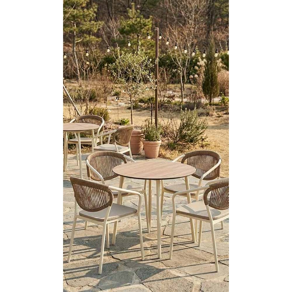 Renazzo Eyes Halat Örgülü Bahçe Sandalyesi ve Bar Taburesi