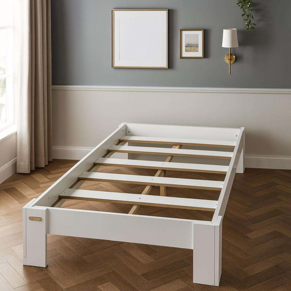 Renazzo % 100 MDF Stillo Başlıksız Karyola - Çift Kişilik - 180X200
