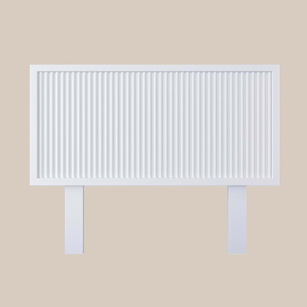 Alaz Model Beyaz Renk Ahşap Tek Başlık ( DİKEY )