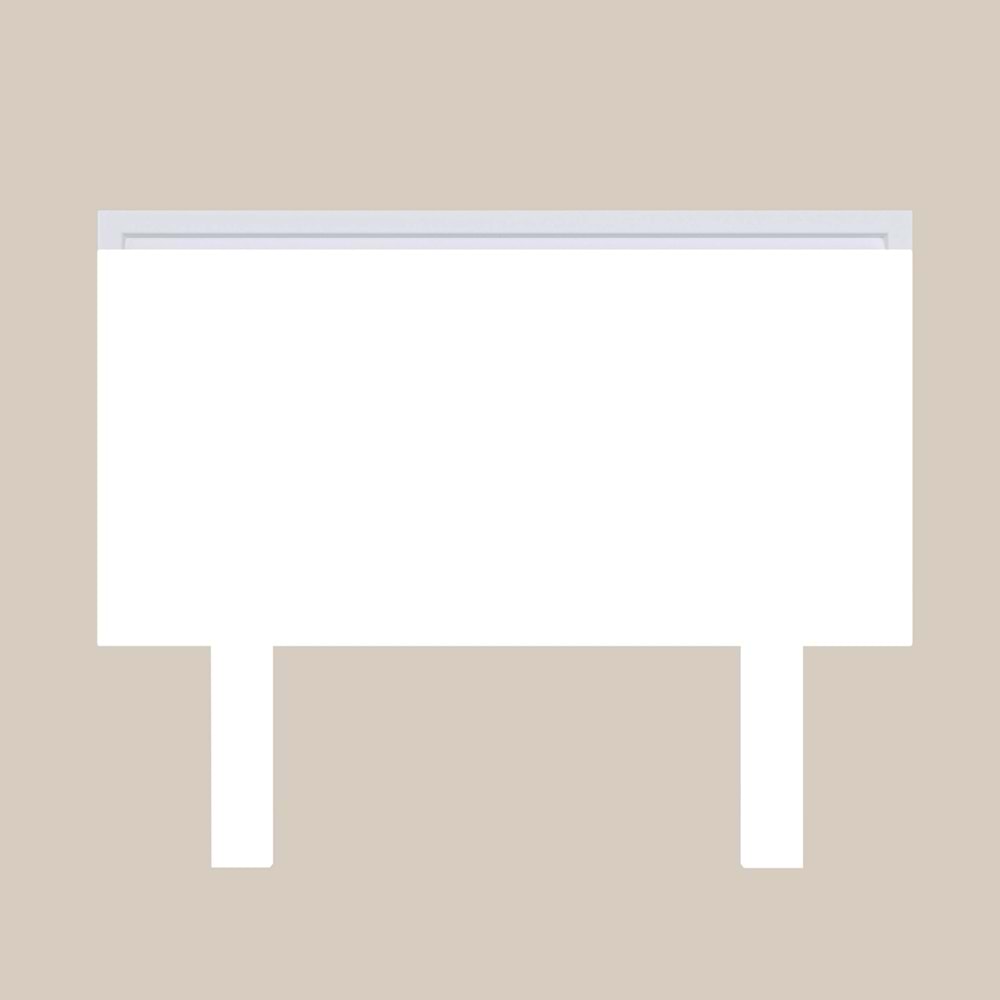 Alaz Model Beyaz Renk Ahşap Tek Başlık ( DİKEY )