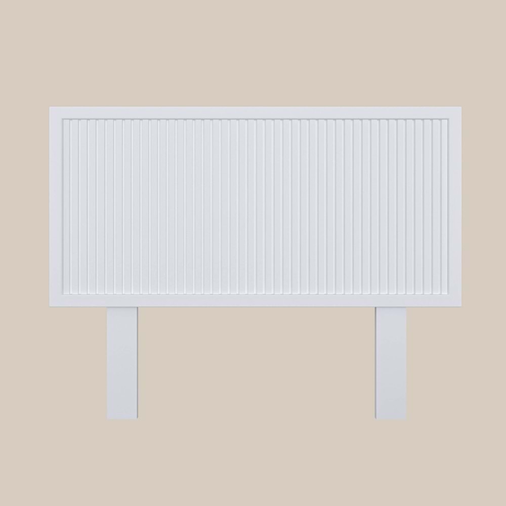 Alaz Model Beyaz Renk Ahşap Tek Başlık ( DİKEY )