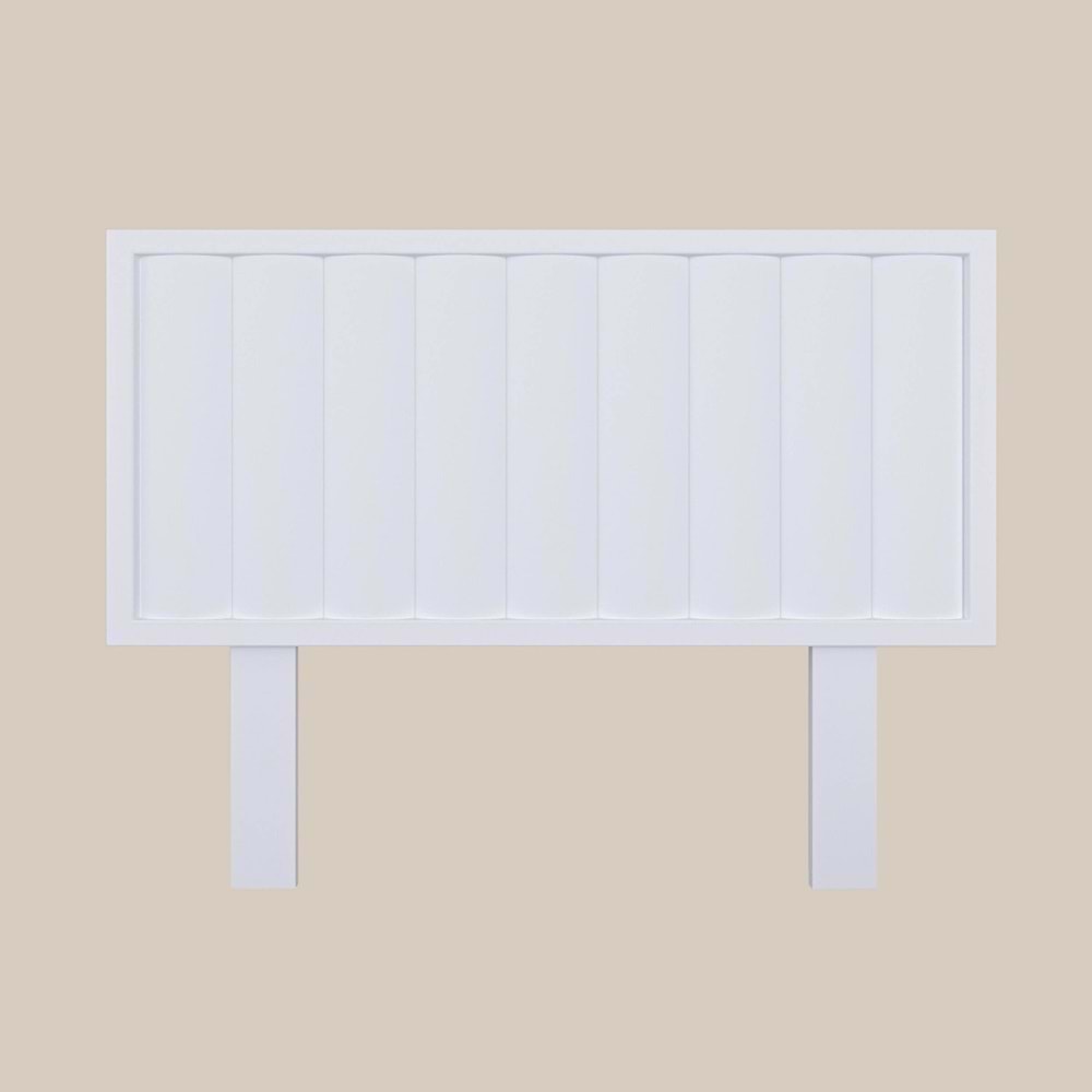 Hüma Model Beyaz Renk Ahşap Tek Başlık ( DİKEY )