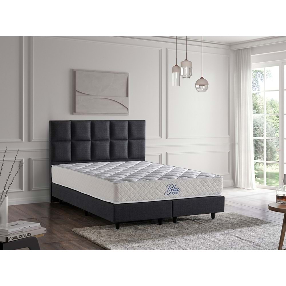 Blue Pocket - Orta Sert Paket Yaylı Yatak - 160X200