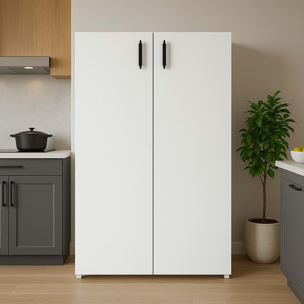 Renazzo %100 MDF İki Kapaklı Çok Amaçlı Dolap 100cm