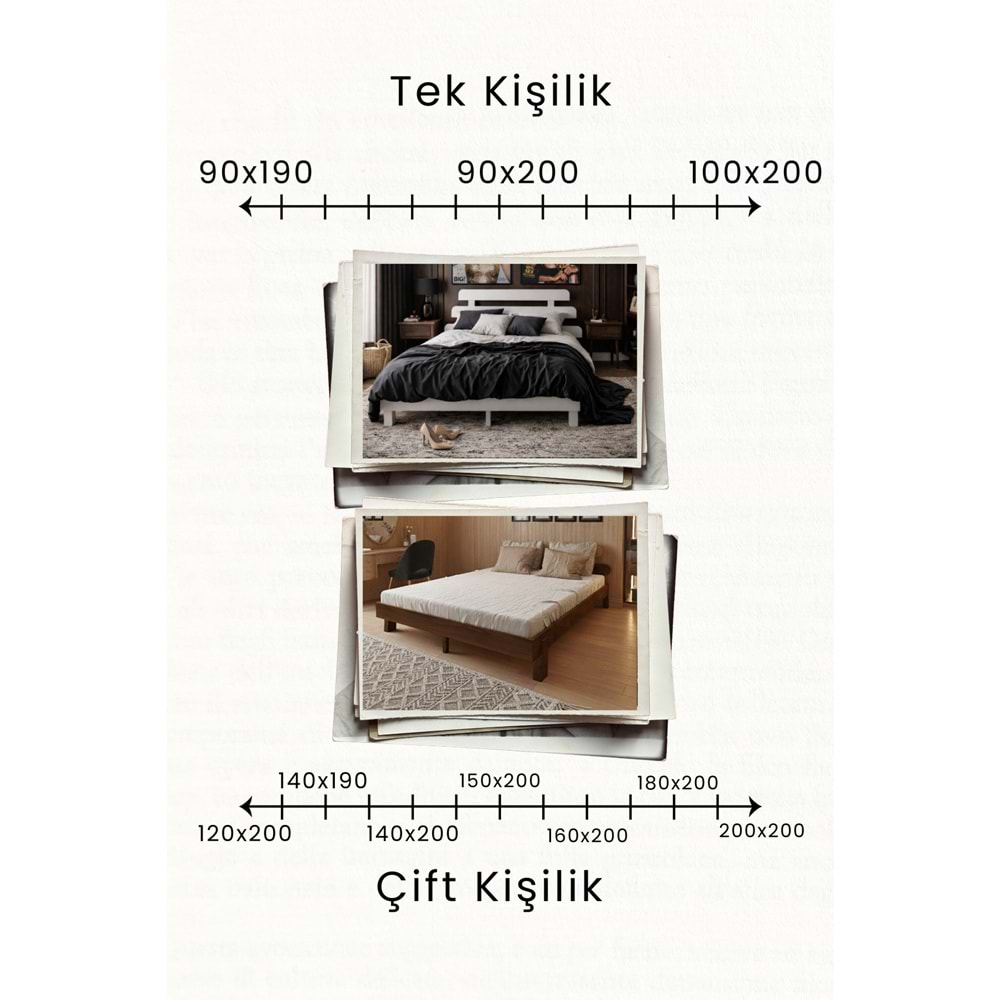 Damla 2'li Başlıklı Modern Karyola