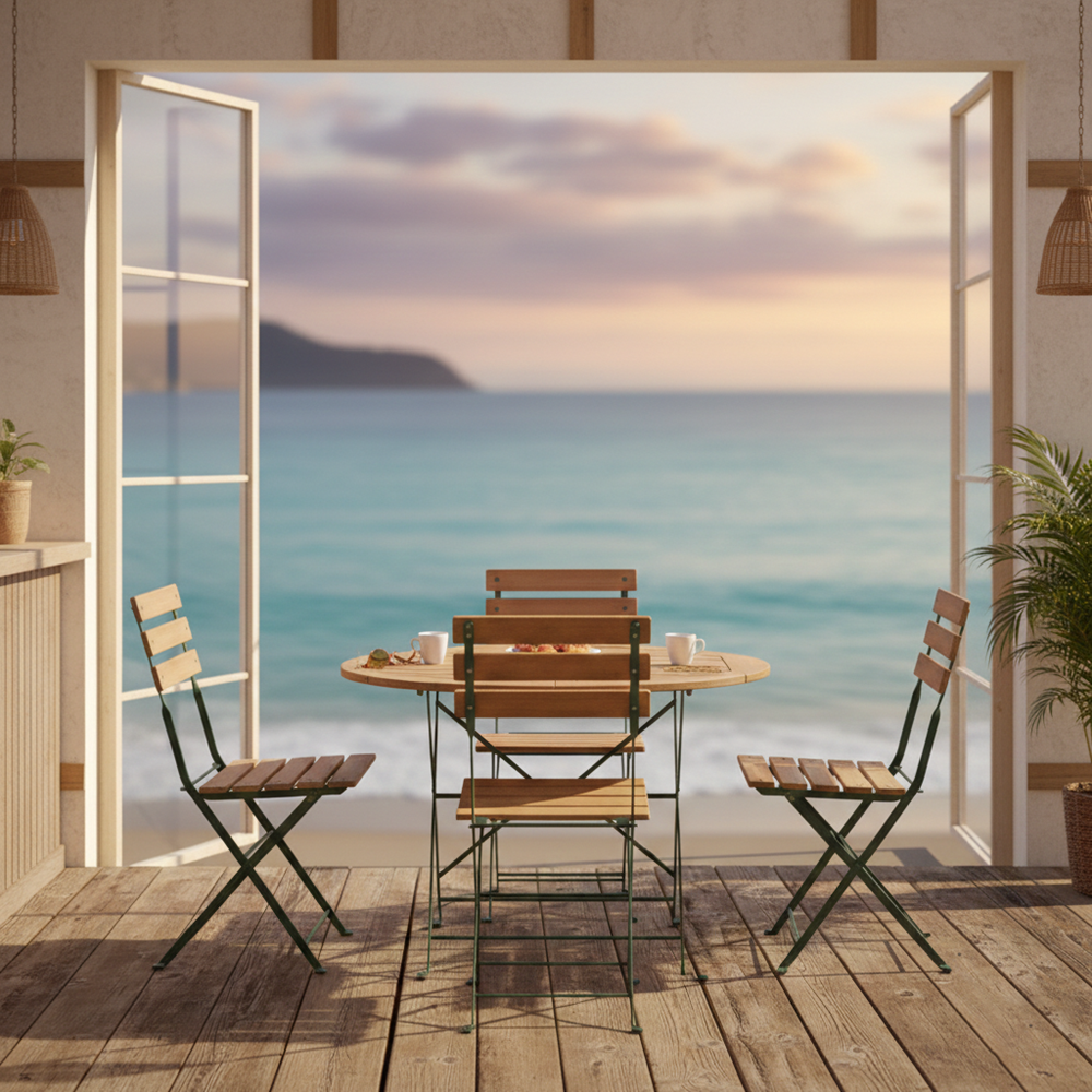 Renazzo Garda Serisi | Bahçe ve Balkon Mobilyası - Katlanır Bistro Seti