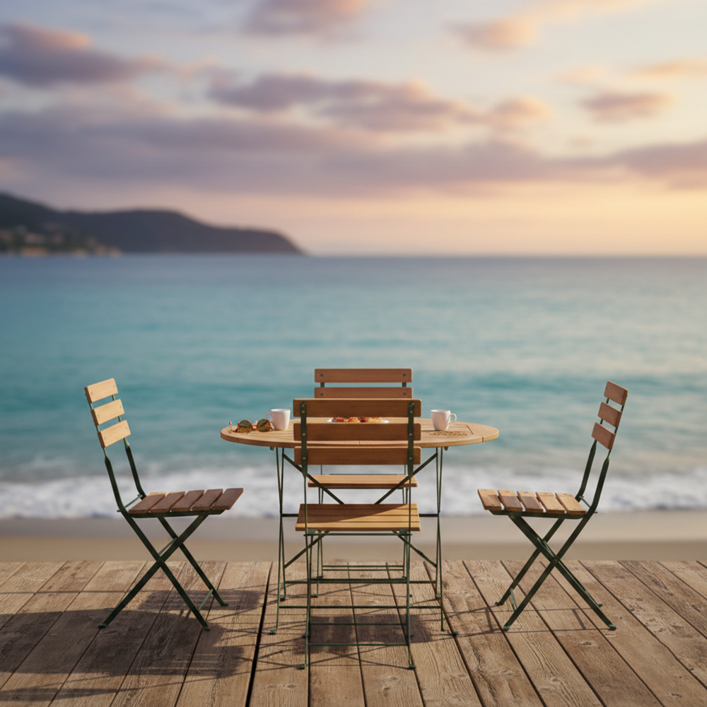 Renazzo Garda Serisi | Bahçe ve Balkon Mobilyası - Katlanır Bistro Seti