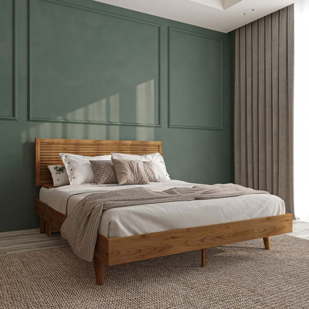 Hürrem Ceviz YTY Alaz Ahşap Karyola