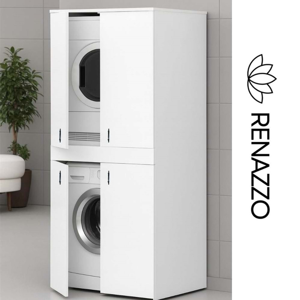 Renazzo %100 MDF Banyo Kapaklı Kurutucu Dolabı