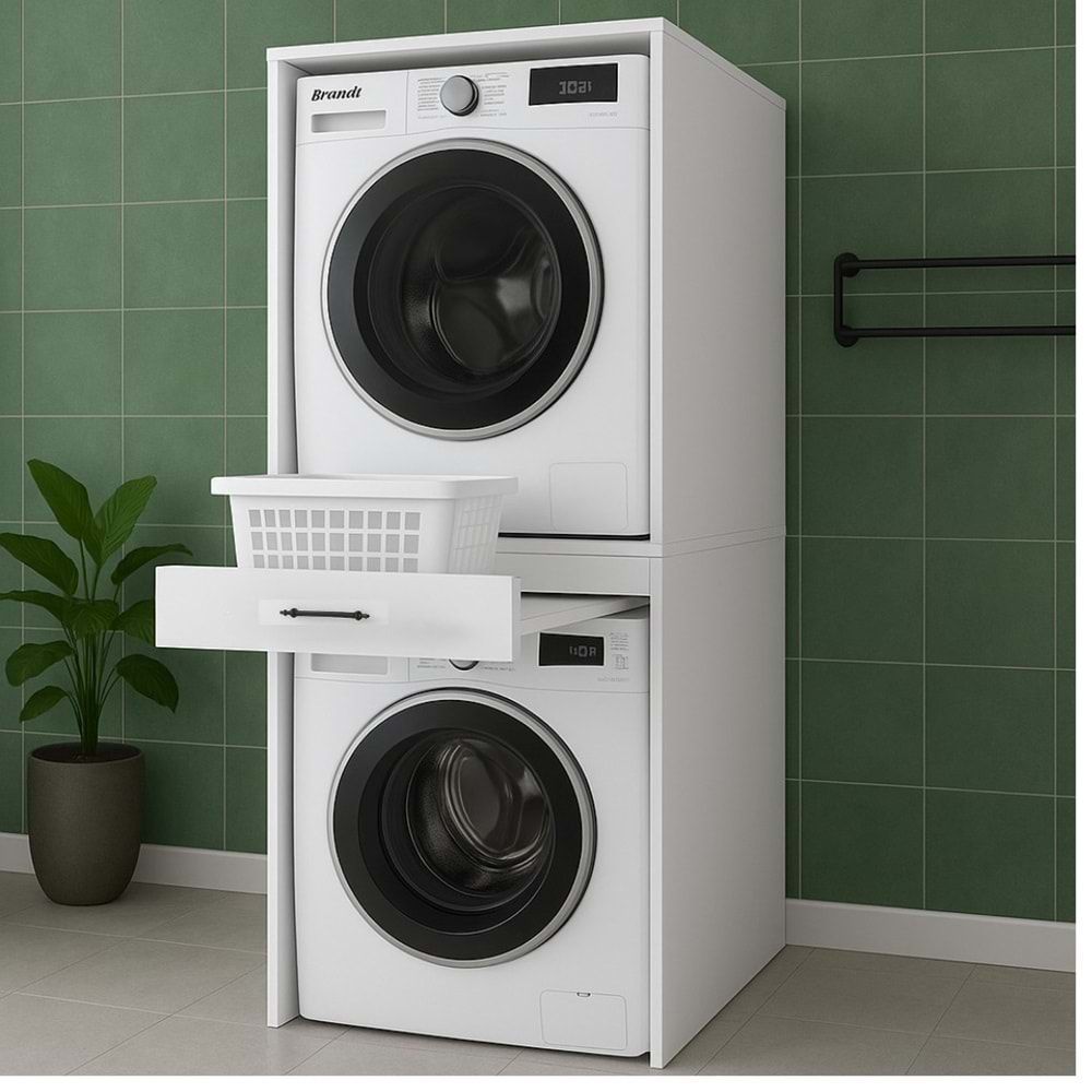 Renazzo %100 MDF Banyo Kapaksız Çekmeceli Kurutucu Dolabı