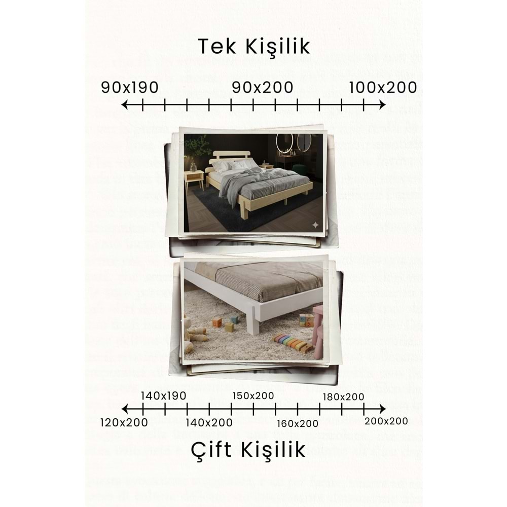 Lotus X New Modern Ahşap Karyola