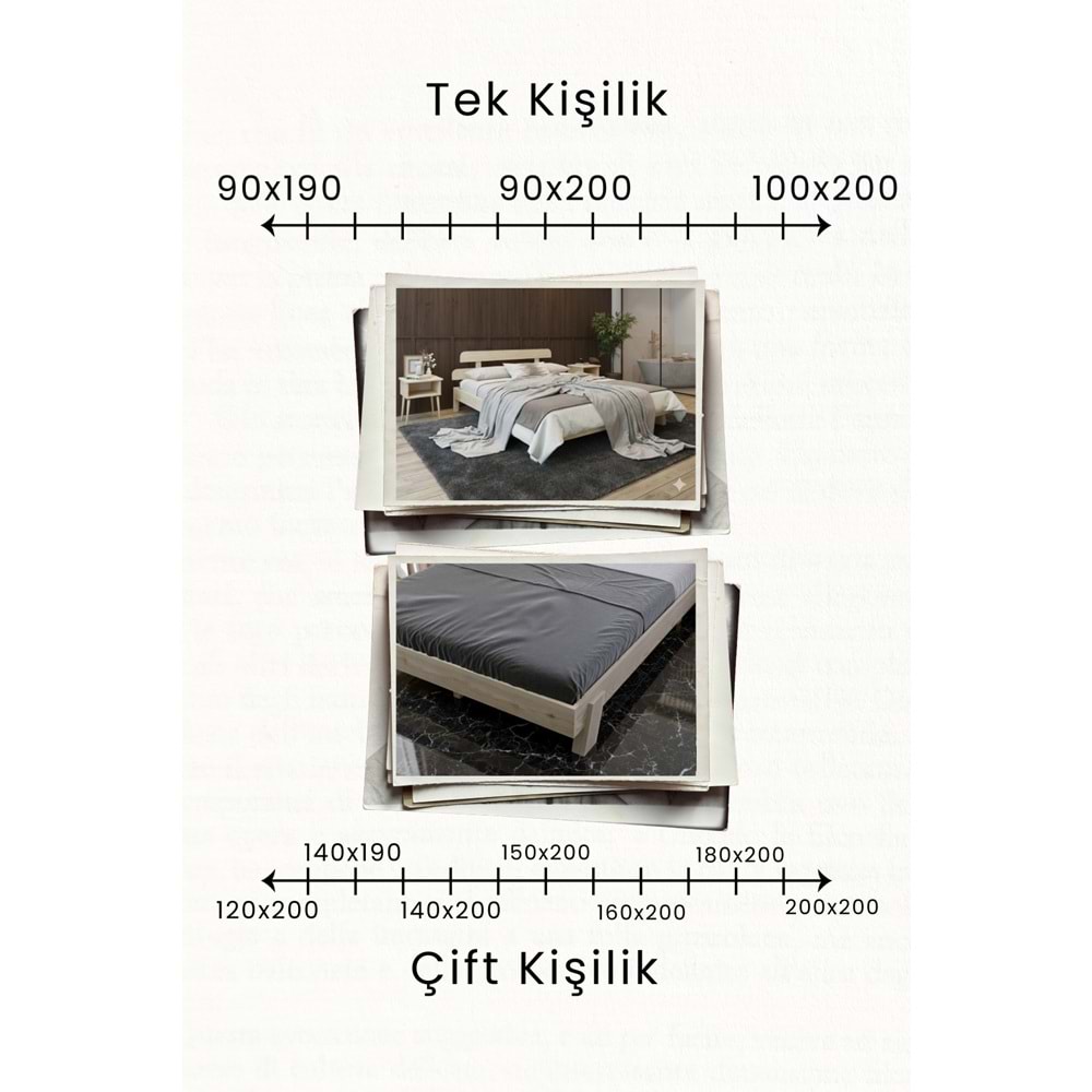 Lotus New Modern Ahşap Karyola