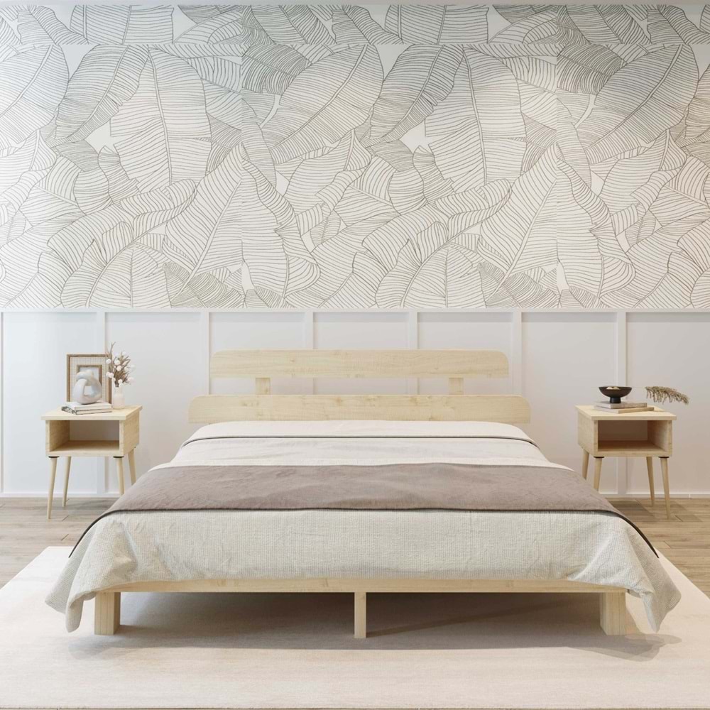 Lotus New Frezya Model Doğal Çam Ahşap Karyola