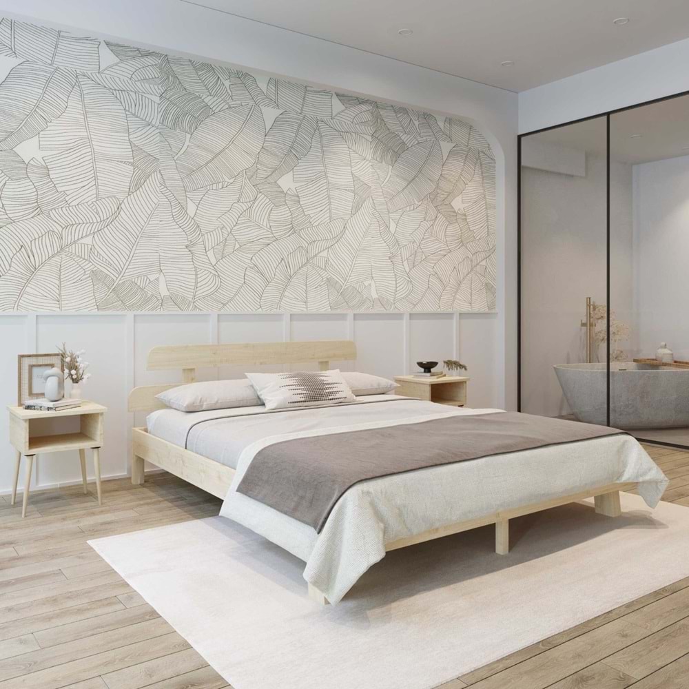 Lotus New Frezya Model Vernikli Ahşap Karyola