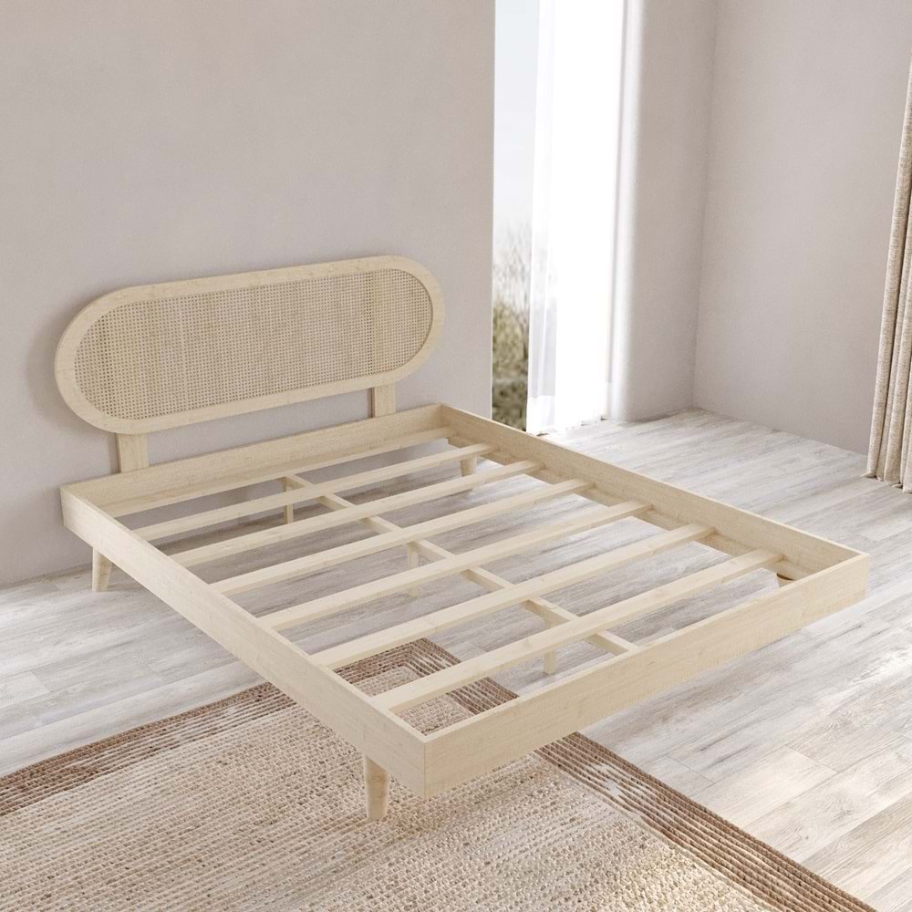 Padova Hazeran Ahşap Vernik Karyola | Kolay Kurulum