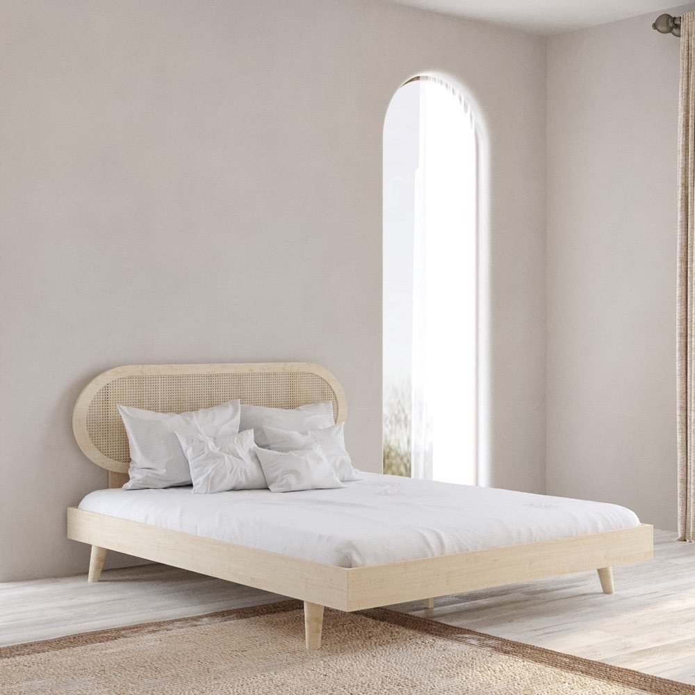 Padova Hazeran Ahşap Vernik Karyola | Kolay Kurulum