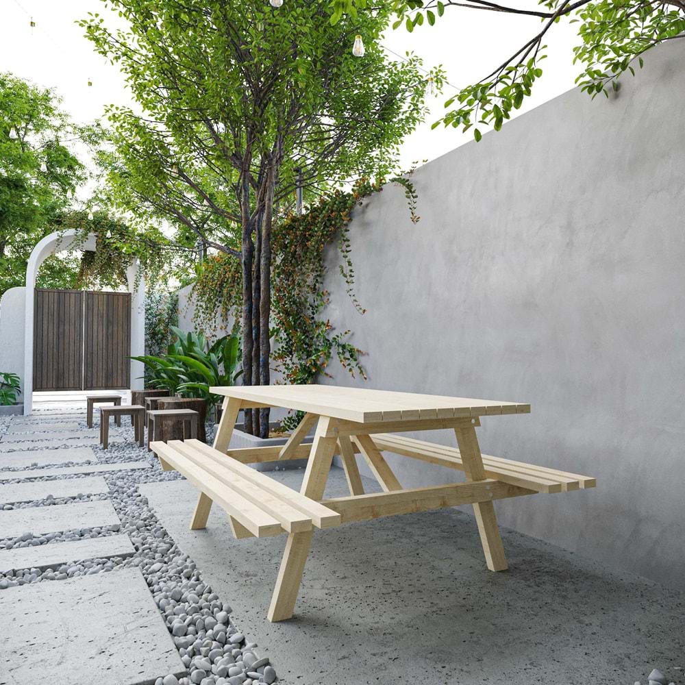 Ahşap Piknik Masası 8 kişilik