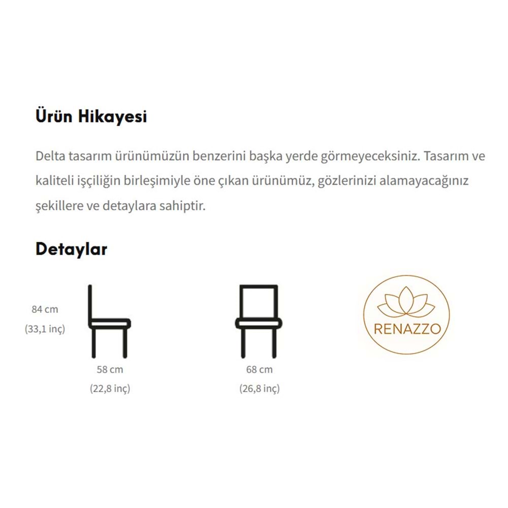 Delta Metal Cafe & Restoran Sandalyesi | İç/Dış Mekan Kullanıma Uygun - GRİ