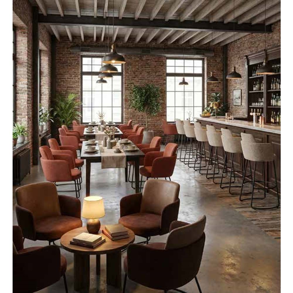 Renazzo Azis | İç Mekan (Indoor) Cafe & Restaurant Koltuk ve Bar Sandalyesi