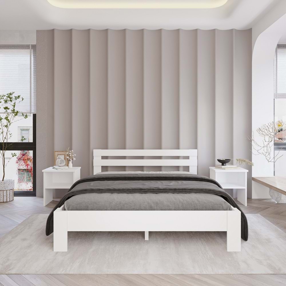 Letto MDF Karyola Komodin Set | Kolay Kurulum