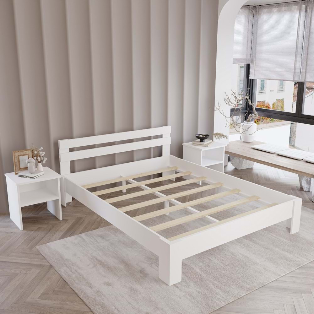 Letto MDF Karyola Komodin Set | Kolay Kurulum