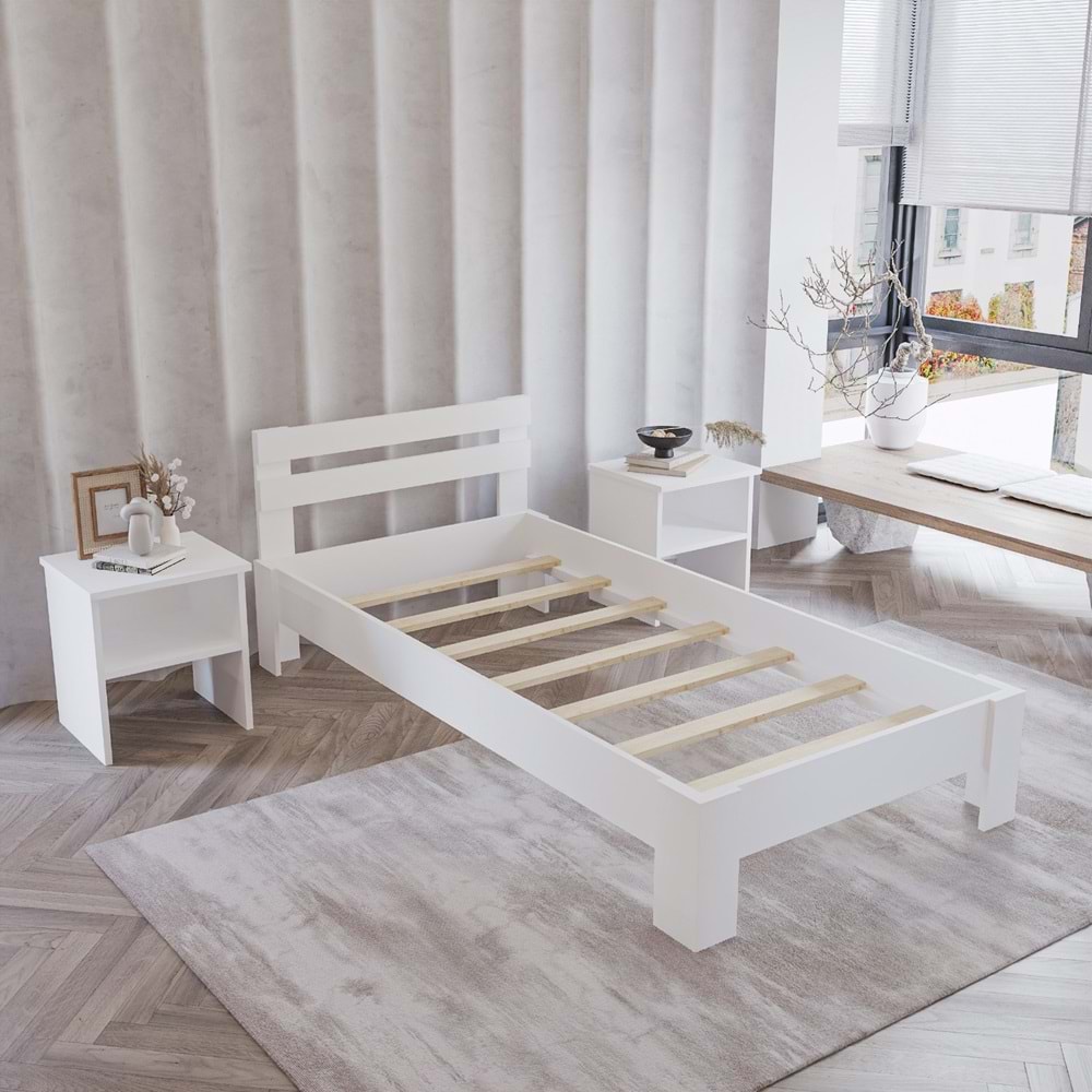 Letto MDF Karyola Komodin Set | Kolay Kurulum
