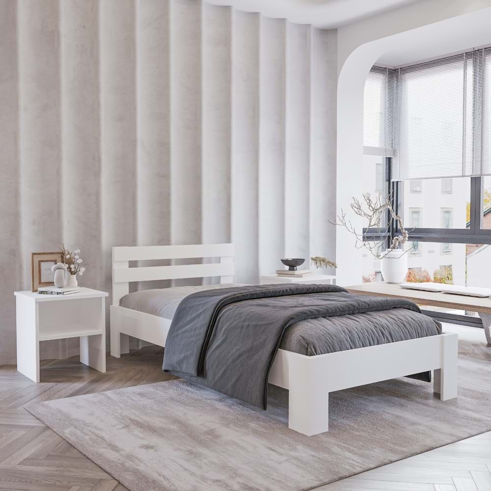 Letto MDF Karyola Komodin Set | Kolay Kurulum