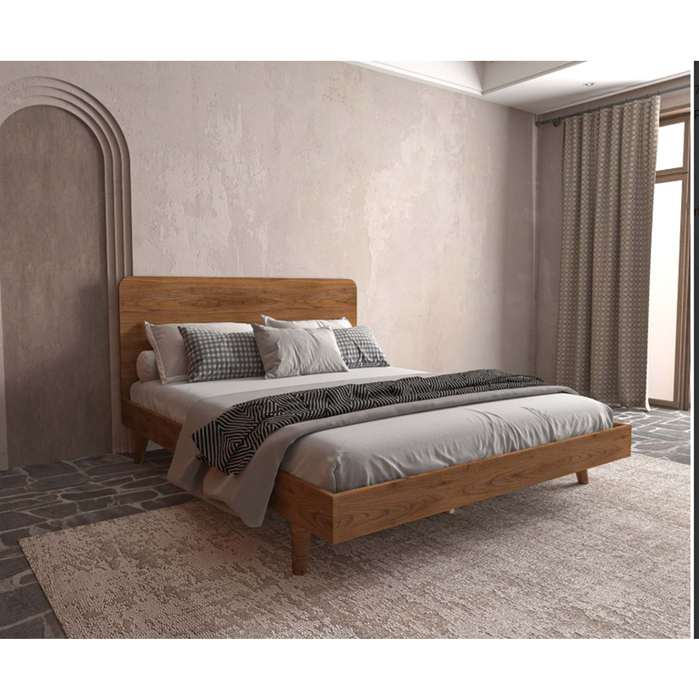 Softwood Ahşap Ceviz Karyola | Kolay Kurulum