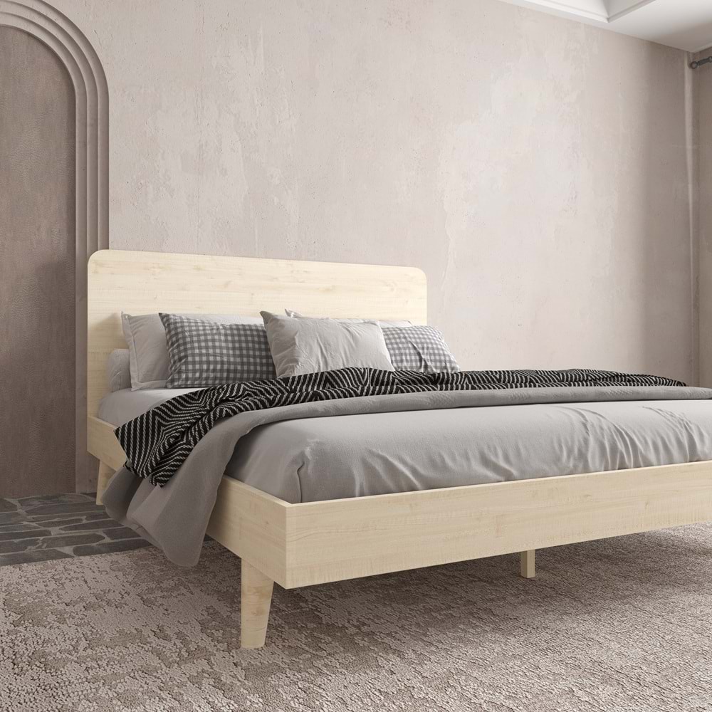 Softwood Ahşap Vernik Karyola | Kolay Kurulum