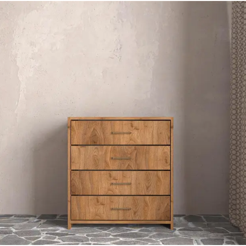 Softwood Ceviz Şifonyer 4 Çekmece