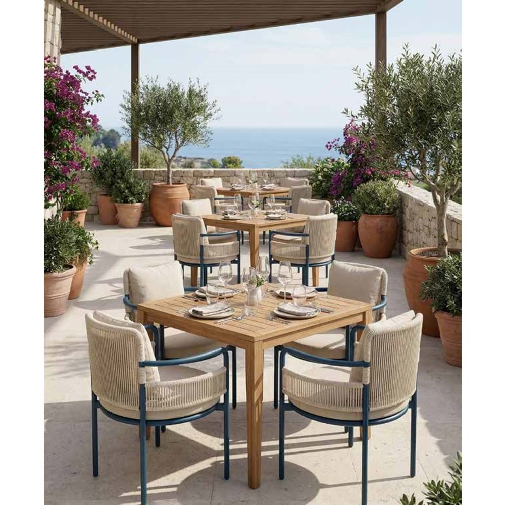 Renazzo Sorenta | Cafe & Restaurant İplik Örgü Dış Mekan Sandalyesi