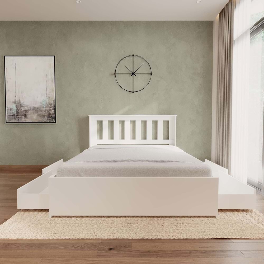 Stark Beyaz 4 Çekmece Kolay Kurulum