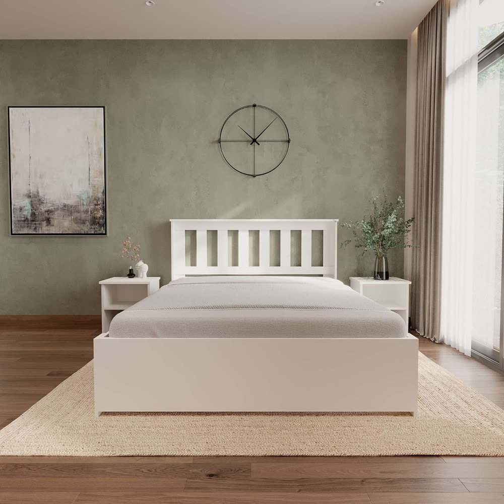 Stark Beyaz Kolay Kurulum Karyola