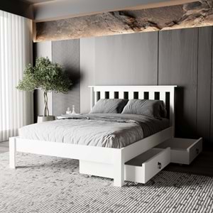 Apex 2 Çekmeceli MDF Karyola | Kolay Kurulum