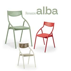 Renazzo Alba Modern Bahçe Sandalyesi - Renkli Dış Mekan Sandalyesi