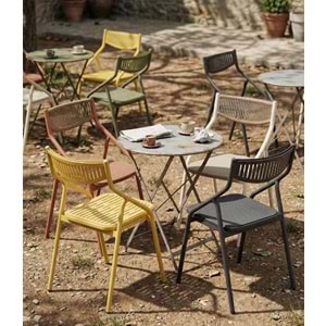 Renazzo Alba Modern Bahçe Sandalyesi - Renkli Dış Mekan Sandalyesi