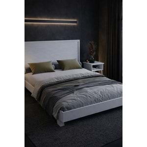 Alaz Model Yatay Başlıklı Ahşap Karyola