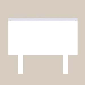 Alaz Model Beyaz Renk Ahşap Tek Başlık ( DİKEY )