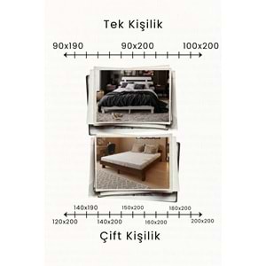 Damla 2'li Başlıklı Modern Karyola