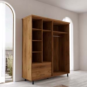 Padova Ceviz Hazeran Kapaklı Gardırop