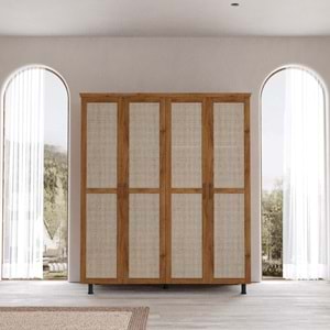 Padova Ceviz Hazeran Kapaklı Gardırop