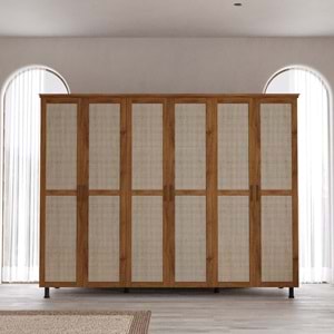 Padova Ceviz Hazeran Kapaklı Gardırop