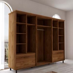 Padova Ceviz Hazeran Kapaklı Gardırop