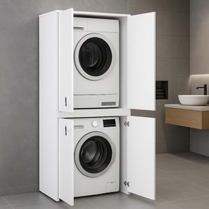 Renazzo %100 MDF Banyo Kapaklı Kurutucu Dolabı