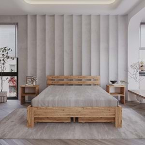 4 Çekmeceli Atlantik Letto Mdf Karyola | Tek Ve Çift Kişilik Yatak Uyumlu, Kolay Kurulum