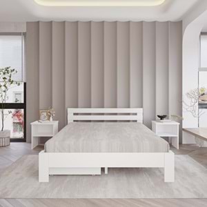 2 Çekmeceli Letto Mdf Karyola | Tek Ve Çift Kişilik Yatak Uyumlu, Kolay Kurulum