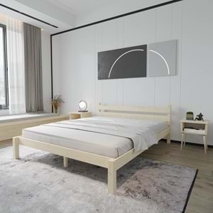 Letto Model Vernikli Çam Ahşap Karyola