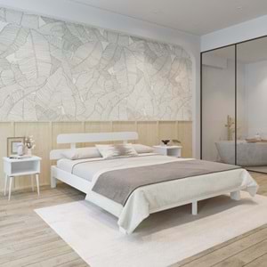 Lotus New Frezya Model Beyaz Renk Ahşap Karyola