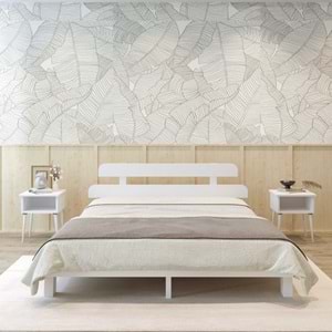 Lotus New Frezya Model Beyaz Renk Ahşap Karyola