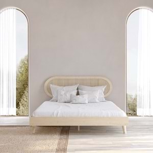 Padova Hazeran Ahşap Vernik Karyola | Kolay Kurulum